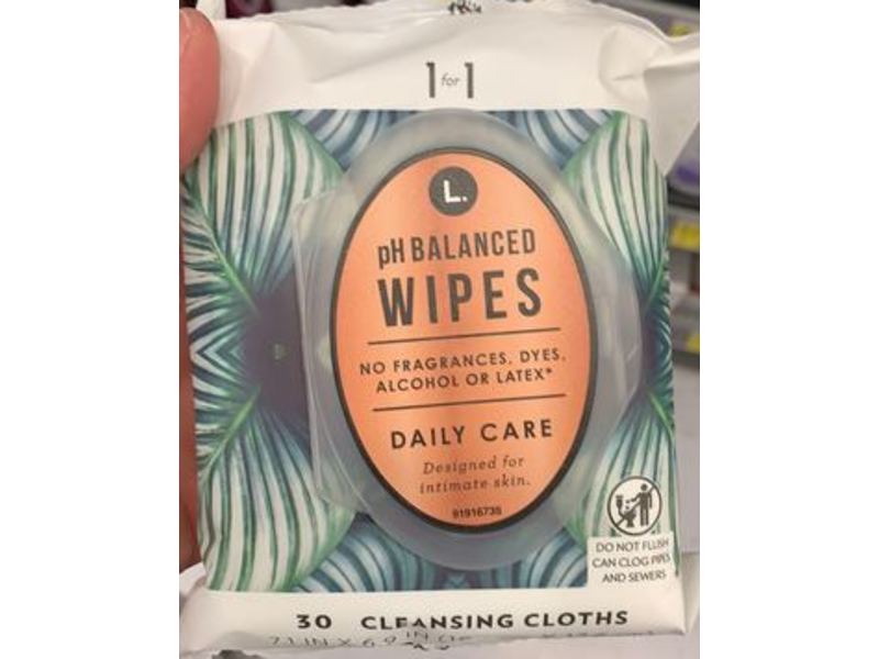 L . Ph Balanced Wipes, Fragrance Free, 30 Count