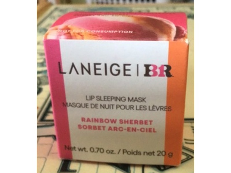 Laneige x Baskin Robbins Lip Sleeping Mask, Rainbow Sherbet, 0.70 oz/20 g