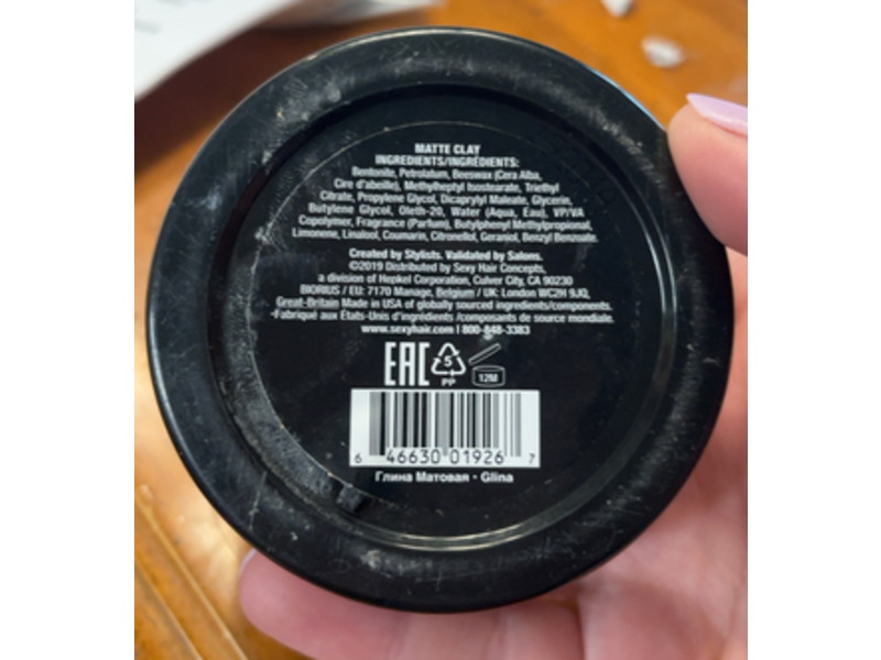 Sexy Hair Matte Clay, Texture, 2.5 oz/70 g