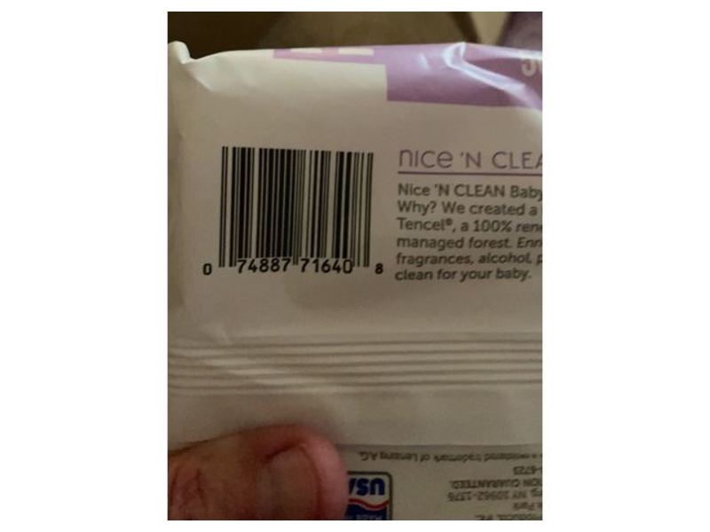 Nice 'N Clean Baby Wipes, Sensitive Skin, 56 Count