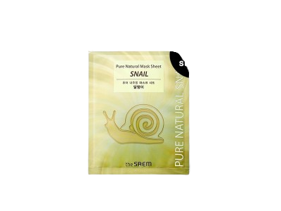 The Saem Pure Natural Mask Sheet, Snail, 0.67 fl oz/20 mL