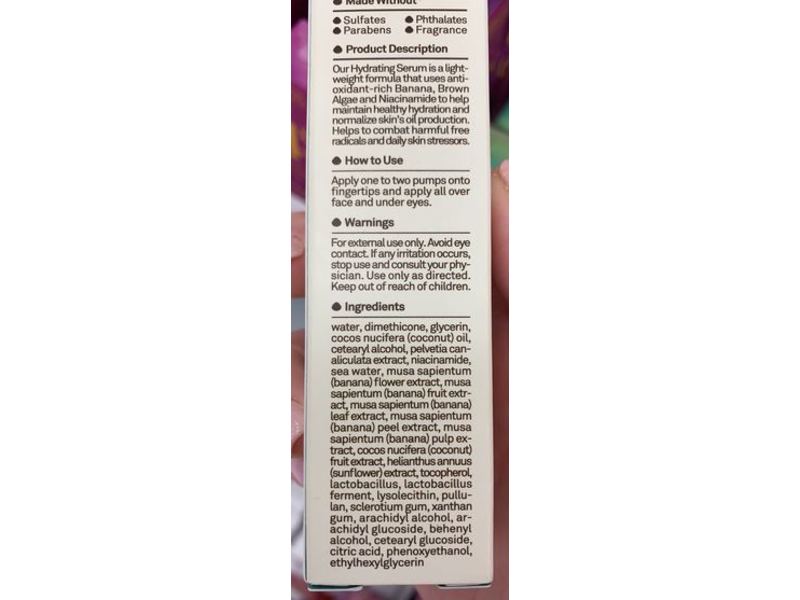 Sun Bum Skin Care Hydrating Serum, 1.0 fl oz/30 mL