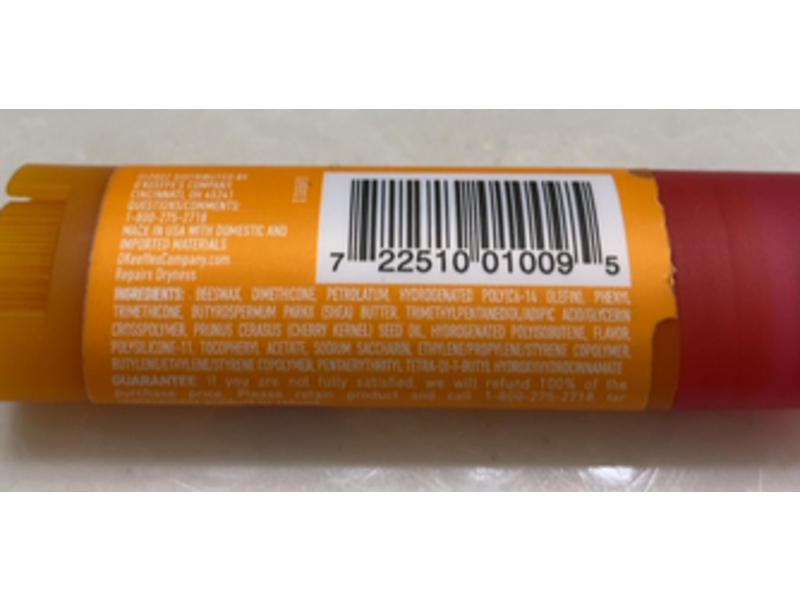 O'Keeffe's Lip Repair Lip Balm, Cherry & Vitamin Oil, 0.15 oz/4.2 g