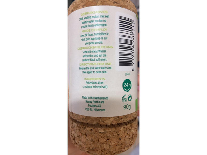 Happy Earth Deodorant, Pure Crystal Deo, 90 g