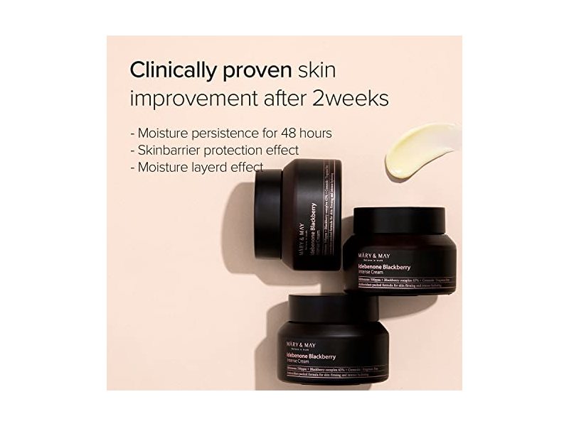 Mary & May Idebenone Blackberry Complex Intense Cream 70g 2.46 Fl Oz