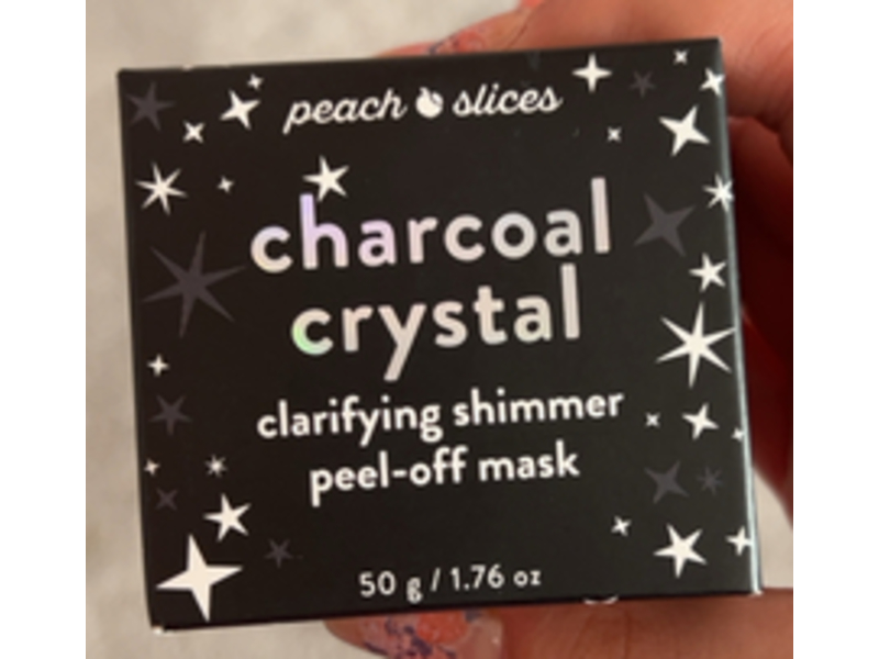 Peach Slices Clarifying Shimmer Peel-Off Mask, Charcoal Crystal, 1.76 oz/50 g