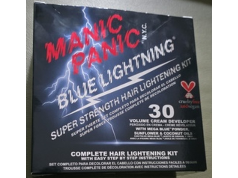 Manic Panic Blue Lightning Super Strength Hair Lightening Kit, 30 Volume