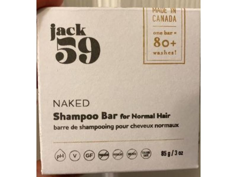 Jack 59 Shampoo Bar, Naked, 3 oz / 85 g