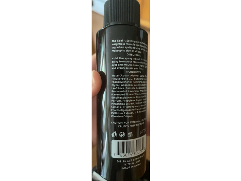 Ace Beauty Seal It Makeup Setting Spray, 3.3 fl oz/100 mL