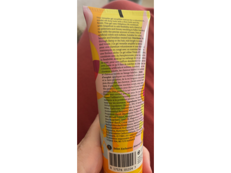 Amika Haute Mess Texture Gel, Sea Buckthorn Berry, 4 fl oz/118.3 mL