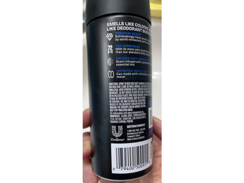 AXE Fine Fragrance Body Spray, Blue Lavender, 4 oz/113 g