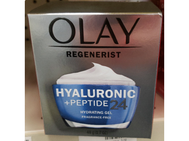 Olay Regenerist Hydrating Gel Hyaluronic +Peptide24, Fragrance Free, 1.7 oz/48 g