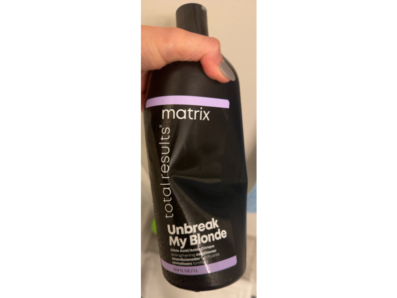 Matrix Total Results Unbreak My Blonde Strengthening Conditioner, Citric Acid, 33.8 fl oz/1 L