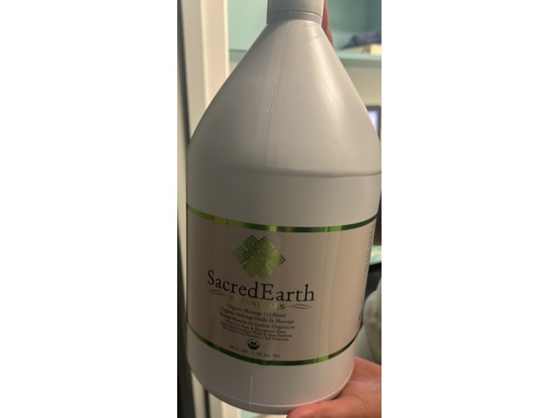 Sacred Earth Botanicals Organic Massage Oil Blend, 128 fl oz/3.78 L.