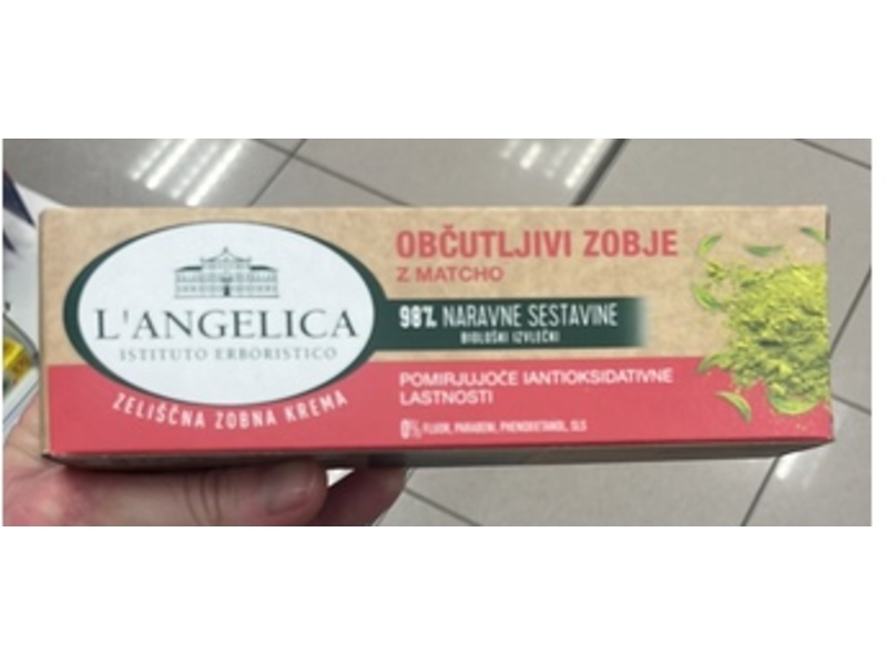 Langelica Sensitive Toothpaste, Matcha, 75 mL
