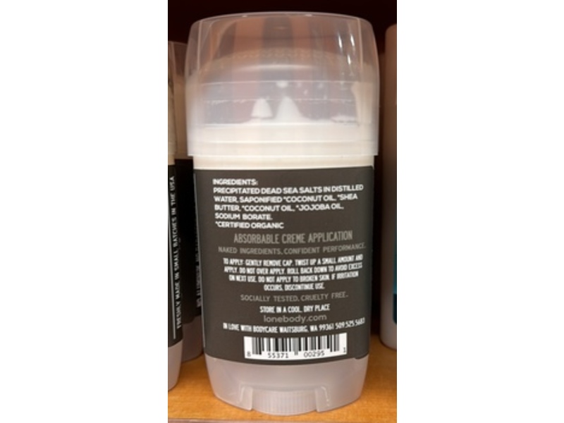 Lone Natural Deodorant, Bold & Unscented, 2 oz