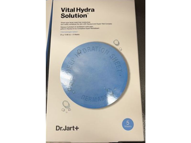 Dr. Jart+ Vital Hydra Solution Sheet Mask, 0.86 oz/25 g, 5 Count