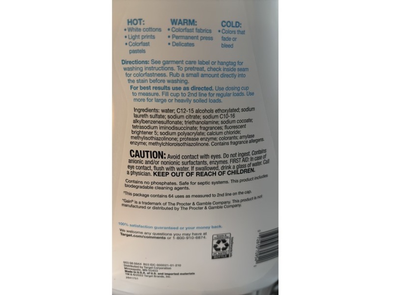 Up & Up Laundry Detergent, Fresh Linen, 64 Loads, 100 fl oz/2.95 L