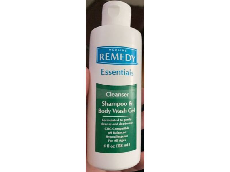 Medline Remedy Essentials Cleanser Shampoo & Body Wash Gel, 4 fl oz/118 mL