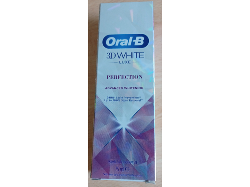Oral-B 3D White Luxe Perfection Advance Whitening Toothpaste, 75 mL
