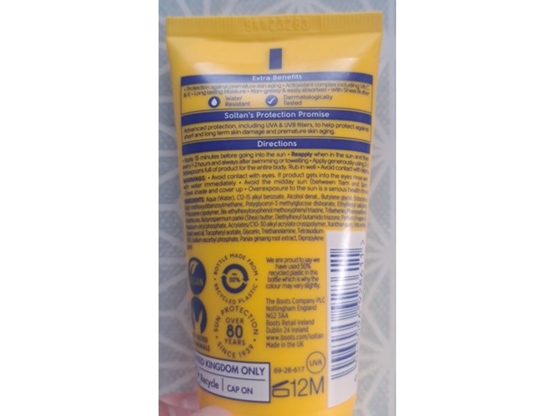 Boots Soltan Protect & Moisturise Suncare Lotion, SPF 50+, 1.69 fl oz/50 mL