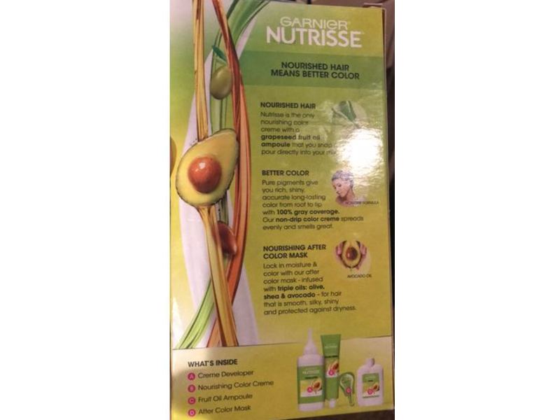 Garnier Nutrisse Nourishing Hair Color Creme, Avocado, Olive & Shea, 82 Champagne Blonde, 1 Application