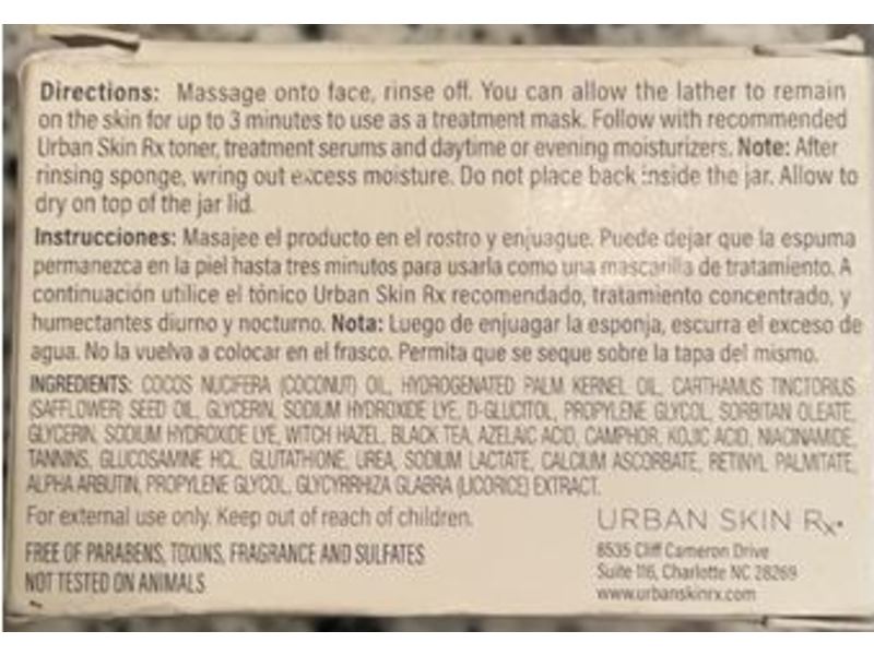 Urban Skin Rx Even Tone Cleansing Bar, 3.7 oz/100 g