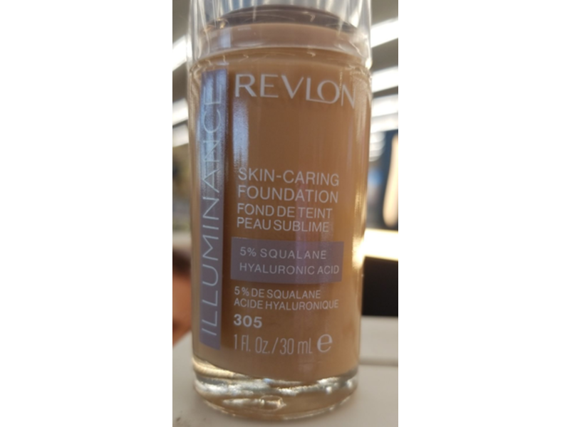 Revlon Illuminance Skin-Caring Foundation, 305 Medium Sand, 1 fl oz/30 mL