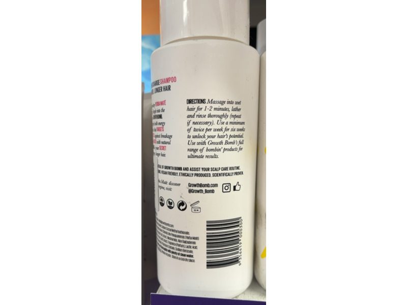 Growth Bomb Supercharge Shampoo, 10.14 fl oz/300 mL