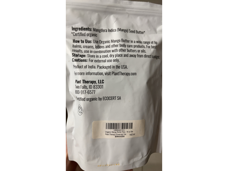 Plant Therapy Organic Mango Butter, 16 oz/453 g