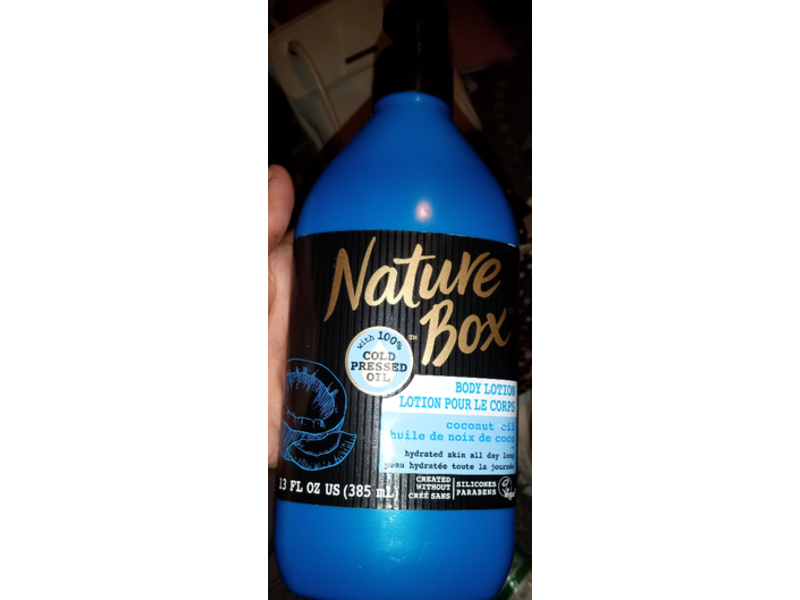 Nature Box Body Lotion, Cold Pressed Coconut Oil, 13 fl oz/385 mL