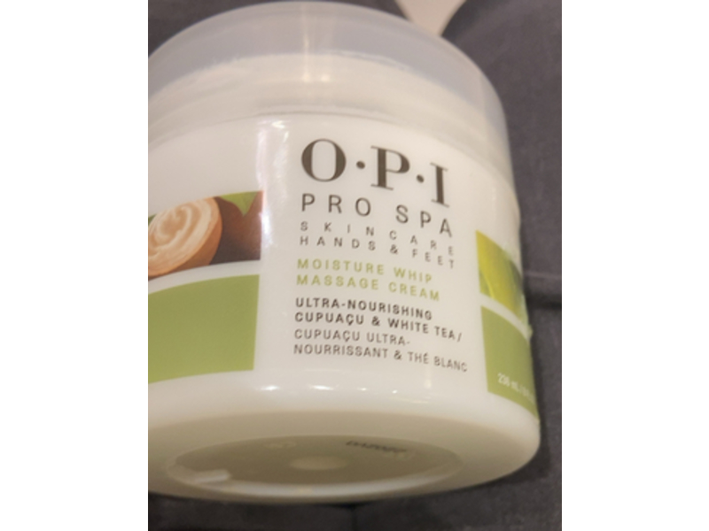 OPI Pro Spa Micro Moisture Whip Massage Cream, Cupuacu & White Tea, 236 mL