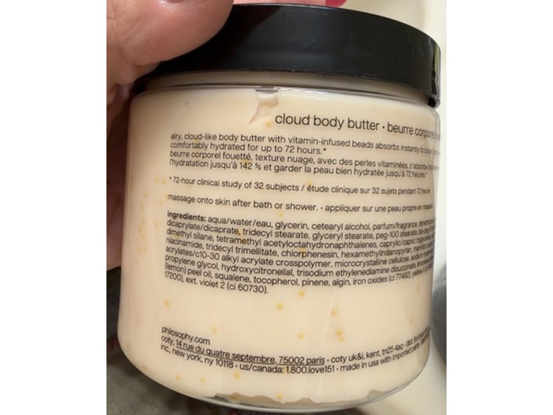 Philosophy Fresh Cream Cloud Body Butter, Warm Cashmere, 16 fl oz/480 mL