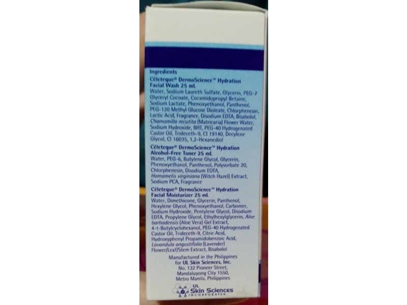 Celeteque Dermo Science Facial Wash + Toner + Facial Moisturizer Set, 25 mL