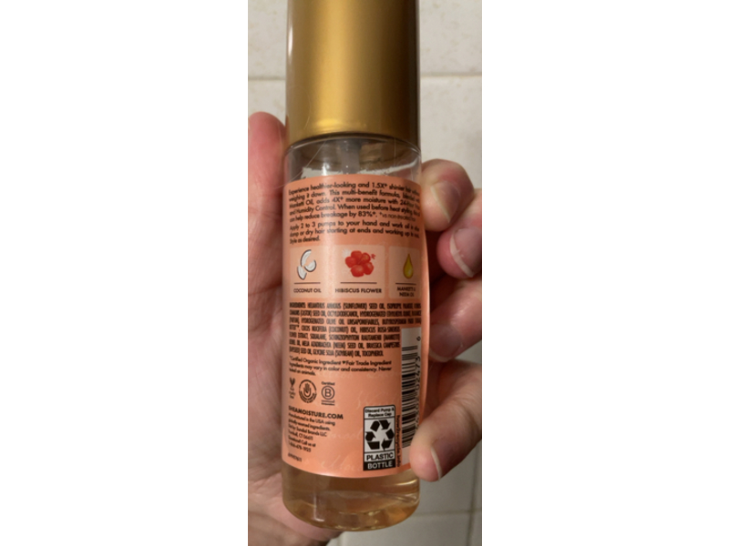 Shea Moisture Smooth & Shine Oil, Coconut & Hibiscus,3.3 fl oz/97 mL