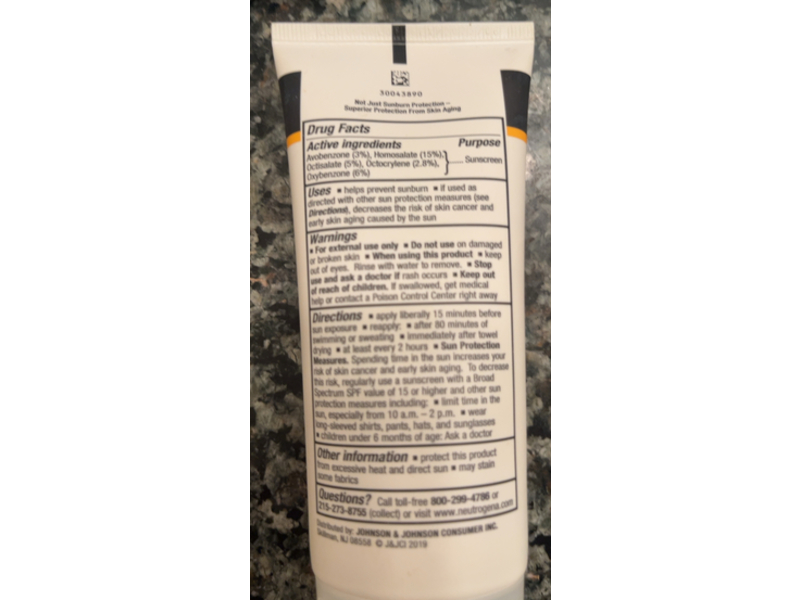 Neutrogena Age Shield Face Sunscreen, SPF 70, 3 fl oz/88 mL, Pack Of 3