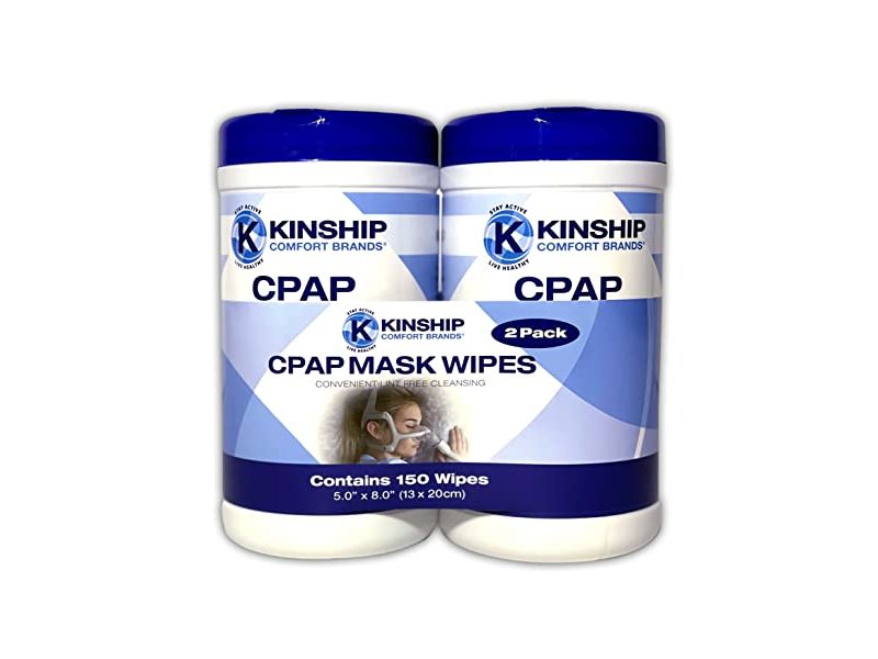 Kinship Comfort Brands CPAP Mask Wipes, Unscented, Pack Of 75, 2 Packs