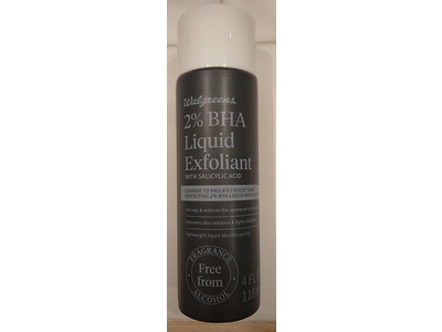 Walgreens 2% BHA Liquid Exfoliant, Salicylic Acid, 4 fl oz/ 118 mL
