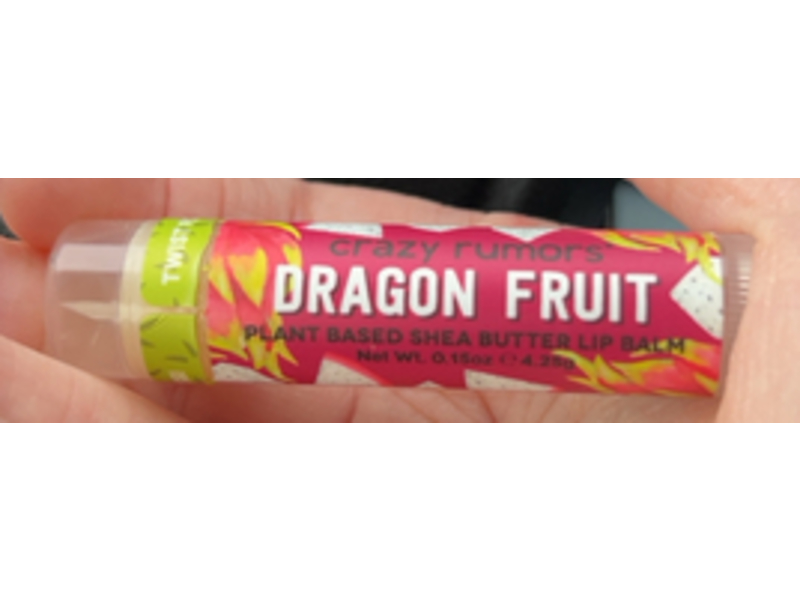 Crazy Rumors Shea Butter Lip Balm, Dragon Fruit, 0.15 oz/4.25 g