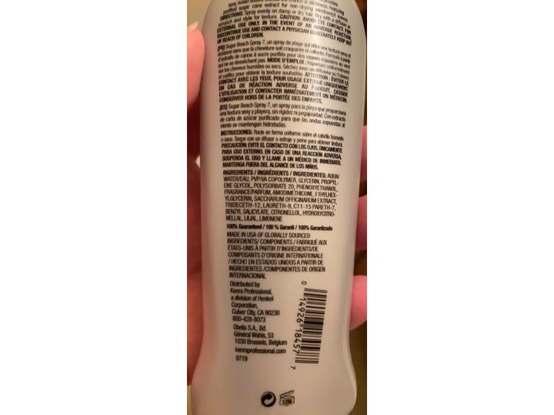 Kenra Professional Sugar Beach Spray 7, Touchable Wavy Texture, 4 fl oz/118 mL