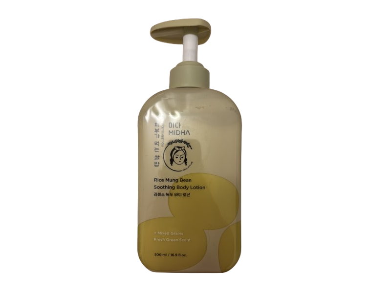 Midha Rice Mung Bean Soothing Body Lotion, Fresh Green Scent, 16.9 fl oz/500 mL