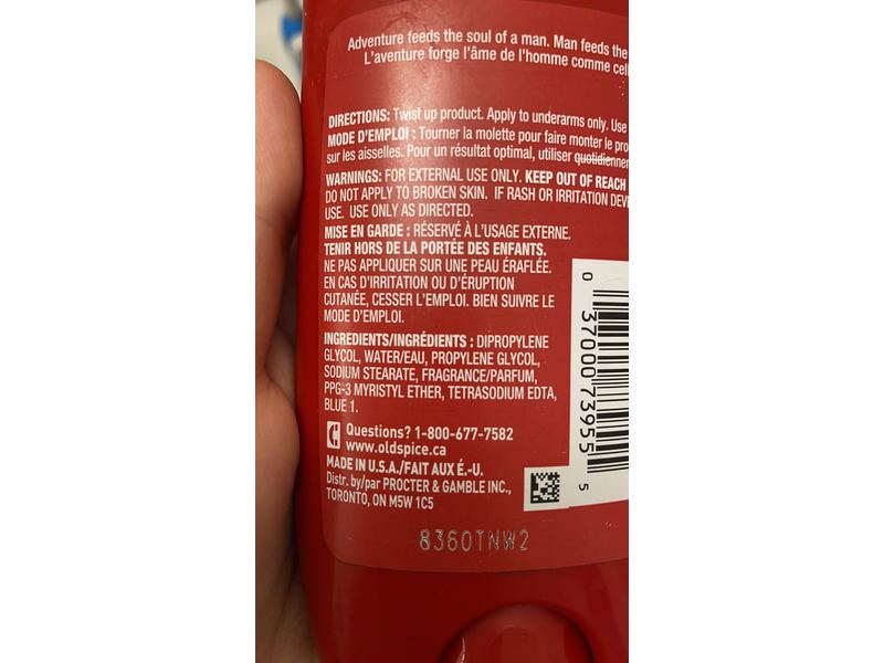 Old Spice Red Collection Nomad Deodorant, 3 oz/85 g