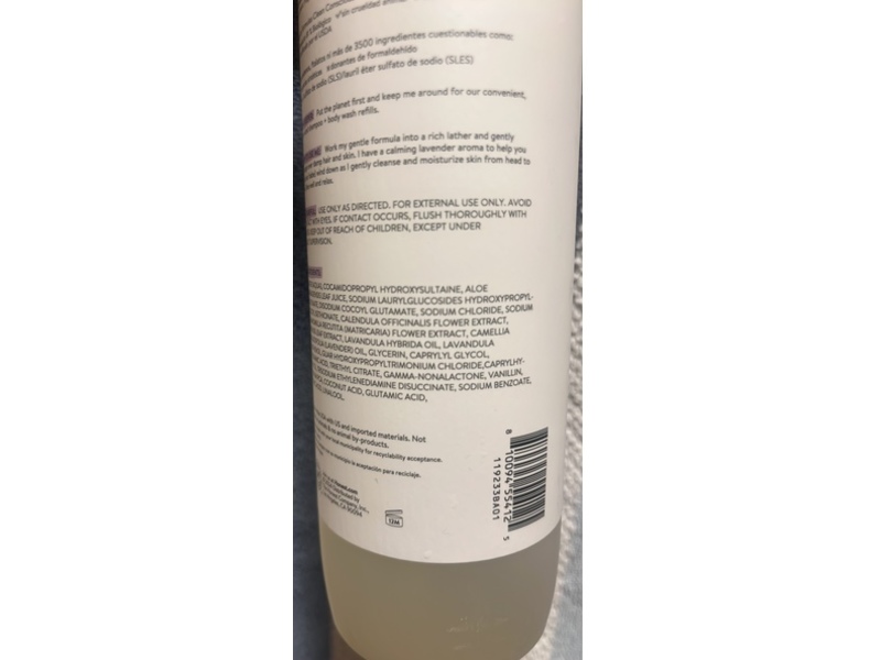 Honest Calm Shampoo + Body Wash, Lavender, 18 fl oz/532 mL