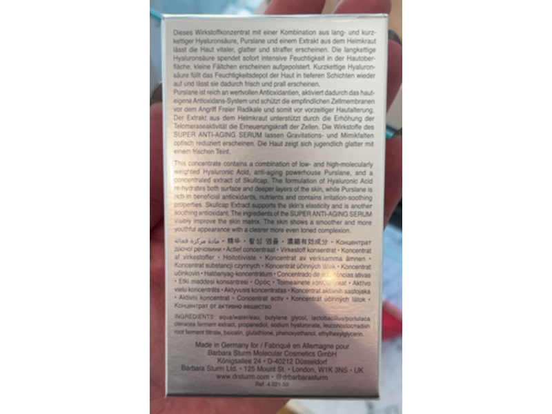 Dr. Barbara Sturm Super Anti Aging Serum, 1.01 fl oz/30 mL