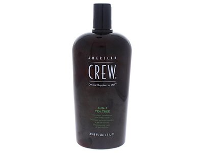 American Crew 3-In-1 Shampoo, Conditioner & Bodywash, Tea Tree, 33.8 Ounce