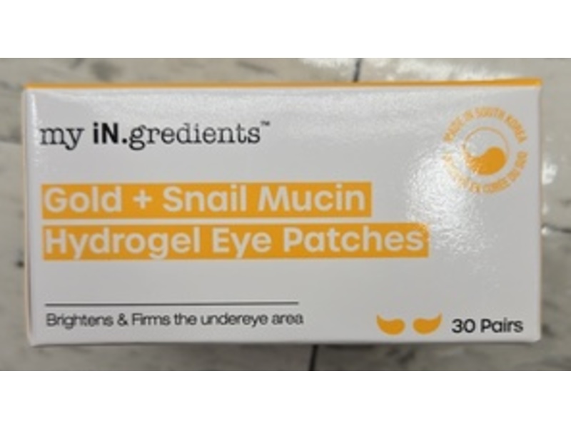 my iN.gredients Hydrogel Eye Patches, Gold + Snail Mucin, 30 Pairs