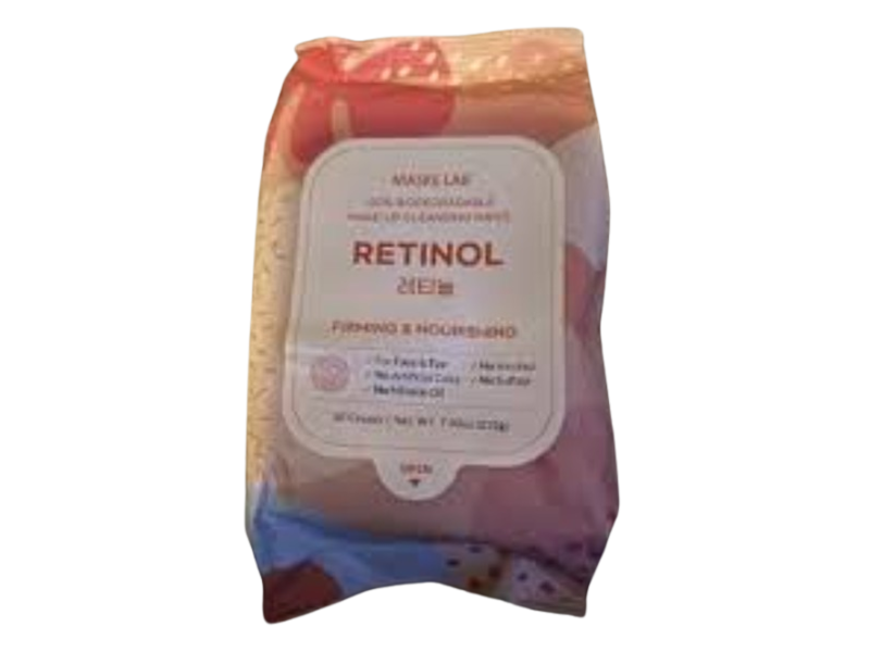 Maske Lab Firming & Nourishing Make-Up Cleansing Wipes, Retinol, 7.4 oz/210 g, 30 Count