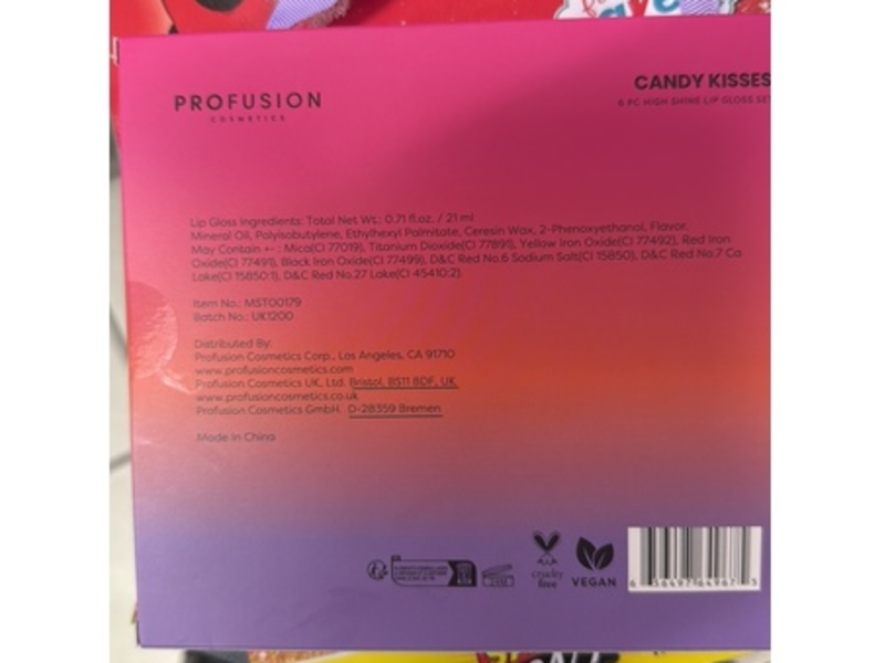 Profusion Cosmetics High Shine Lip Gloss Set, Candy Kisses, 0.7 fl oz/21 mL, 6 Count