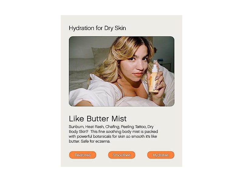 Topicals Like Butter Moisturizing Mist for Dry Skin (3.4 Fl Oz)