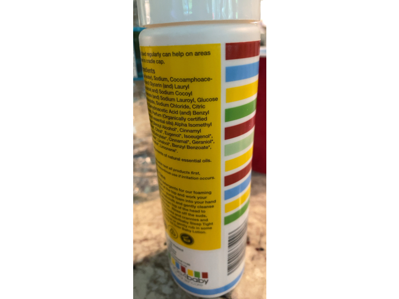 Made4baby Foaming Hair & Body Wash, Citrus Orange Essential Oil, 6.76 fl oz/200 mL